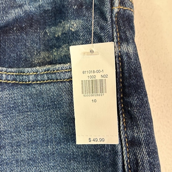 NWT Old Navy O.G. Straight High Rise Distressed Blue Jeans Margdes 10 - Picture 9 of 15